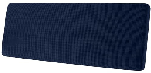 Sofa Sitzkissenbezug, Sofa Sitzkissenbezug Stretch, Elastischer Kissenbezüge, Husse Überzug Bezug Für Sofa Sitzkissen, rutschfest Stoff Tartan (Dunkelblau,2-Sitzer)