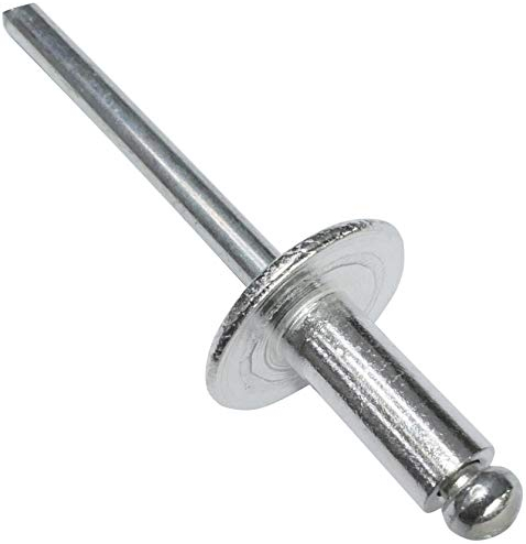 AERZETIX - C48169 - Satz von 100 Blindnieten blindniet Ø5x12mm mit großkopf 14mm - DIN 7337 C - popnieten - nieten mit bruchfest stange - aus aluminium stahl
