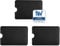 AntiSpyShop 3X RFID Schutzhüllen, TÜV geprüft, NFC Blocker - Kreditkarte, Bank EC Karte Abschirmung (Schwarz)