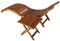 vidaXL Akazienholz Massiv Sonnenliege mit Tisch Auflage Klappliege Gartenliege Gartenmöbel Liege Saunaliege Relaxliege Holzliege Strandliege Freizeitliege