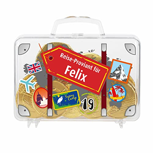 Cera & Toys® Geburtstags-Geldgeschenk Koffer mit eigenem Aufdruck Reisekoffer