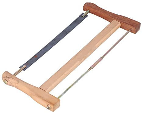 Scie à Cadre, Scies à Main en Bois de Teck, Outil de Coupe de Bois D'arc à Main de Charpentier de Remplacement de Lame, Scie à Cadre Portable pour Couper le Bois(490mm)
