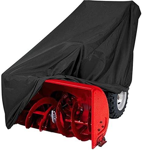 O·Lankeji wasserdichte Abdeckungen für Schneefräsen Schneefräse Abdeckung Universal 147x84x132cm Hochleistungs-Schneefräse-Abdeckung Oxford-Stoff, Schwarz