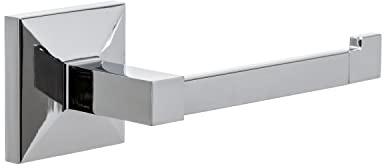 TATAY Portarrollos de Baño Iconik Portarrollos sin Tapa Fijación Drill Fix | Portarrollos Baño | Medidas 6x6.5x16 cm | Acero Inoxidable | Detalles de Zamak | Portarrollos sin Tapa | O Cola Adhesiva