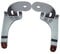 2 PCS Stainless Steel Chrome Spotlight Spotlamp Fog Light Brackets Compatible with Bmw Mini 2001-2006 R50, R52 & R53 2001-2006 For 10mm bolt type mounting spotlights