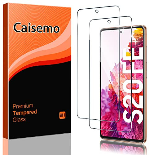 Caisemo Lot de 2 protections d'écran en verre trempé pour Samsung Galaxy S20 FE/S20 FE 5G, dureté 9H, anti-rayures, doux au toucher