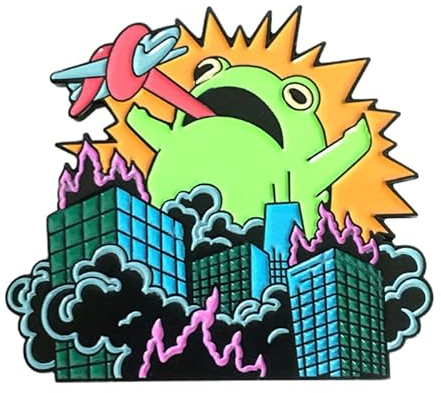 Générique Ville Grenouille émail Broche personnalisé drôle Animal Broches Chapeau Chemise Revers Sac Badge Dessin animé Grenouille Bijoux Cadeau pour Les Amis