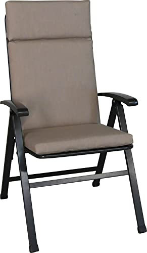Angerer Freizeitmöbel GmbH Auflage für Gartenmöbel - Stuhlauflage hoch Made in Germany (Taupe)