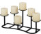 DIY 6 Fireplace Candelabra Candle Holder for Flameless or Wax Pillar Candle - Black Matte Branch Candle Display Stand for Table Centerpieces Wedding Party