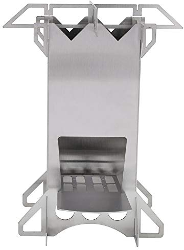 Réchaud de camping Rocket, réchaud de camping portable en acier inoxydable 304, réchaud à bois de camping avec sac de rangement pour tente, cuisine, randonnée, pique-nique, barbecue, voyage, randonnée
