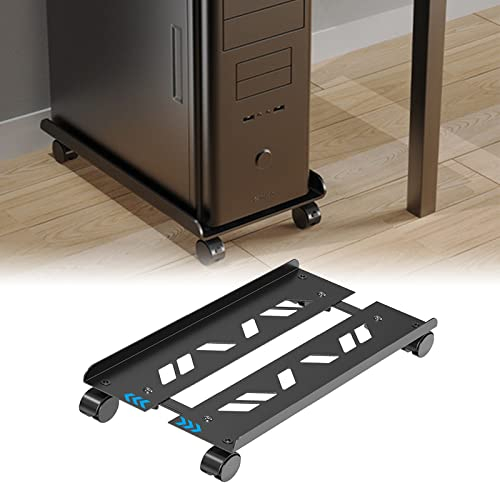 Whemyreat Soporte CPU Bajo Mesa,Soporte De CPU De Metal Debajo del Escritorio,Soporte Escritorio Ajustable con Ruedas Giratorias,Soporte De Computadora Escritorio Universal,Soporte De PC para Piso