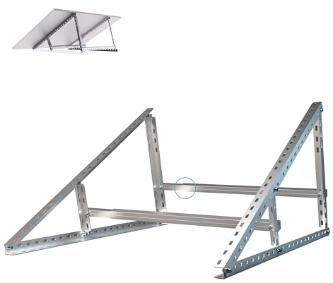 SAVOLAR Solarmodul Halterung Balkonkraftwerk bis 117cm (46 Zoll) Winkel Einstellbar 0-90°, Robuste Neigungshalterungen für Solarpanel Halterung Photovoltaik Anlage Balkonkraftwerk Halterung