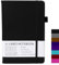 ZephyrNote Notizbuch A5 Liniert Hardcover,Premium 80 GSM Papier,Journal Buch mit 192 Seiten, Innentasche, Stiftschlaufe, elastischer Riemen, Kunstlederbezug, 14.5 x 21.3 cm (Schwarz)