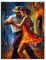 Artery8 Salsa Street Dance Colourful Dancing Painting Rhythm Body Energy Theatre Arts Artwork Extra Large XL Wall Art Poster Print