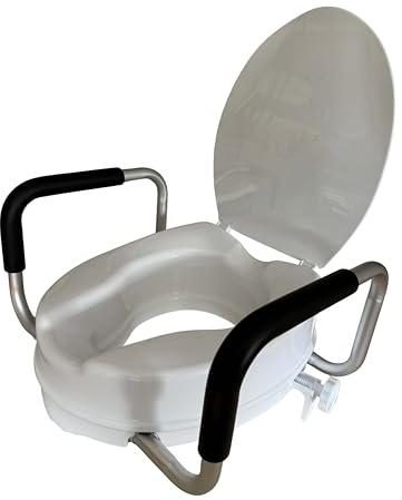 App Life Rialzo WC per Anziani con Braccioli e Coperchio 10 cm, Dispositivo Medico di Classe I, Rialzo Bagno Disabili, Alzawater per Anziani, Sollevatore WC Disabili, Rialzo per WC Universale