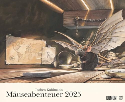 DUMONT - Torben Kuhlmann: Mäuseabenteuer 2025 Wandkalender, 52x42,5cm, Kinderkalender mit schönsten Motiven aus den vier Bilderbuch-Bestsellern, Illustrationen von Torben Kuhlmann