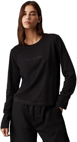 Calvin Klein Women's Longsleeve Classic 000qs7332e L/S T-Shirt, Black (Black), M