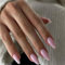 CRAZYNEKOS Almond Short Fake Nail Light Pink Summer Press on Nails Tips Nail Art Decoration for Women and Girls Manicure 24pcs