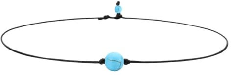 Holibanna 4 Pz Collane in Corda di Cuoio, Collana estive donna di Amicizia, Elegante e moda, Choker con Perline Girocollo Nero Gioielli di Pietre Preziose, per Spiagia Vacanza o Tempo Libero