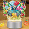 Geschenk Mädchen 4 5 6 7 8 9 10 Jahre, Basteln Mädchen 5 6 7 8 9 10 Jahre, Diamond Painting Schmetterling Geschenke für Mädchen,Bastelset Mädchen Kinder 8 Jahre Mädchen Spielzeug Nachtlicht Mosaik