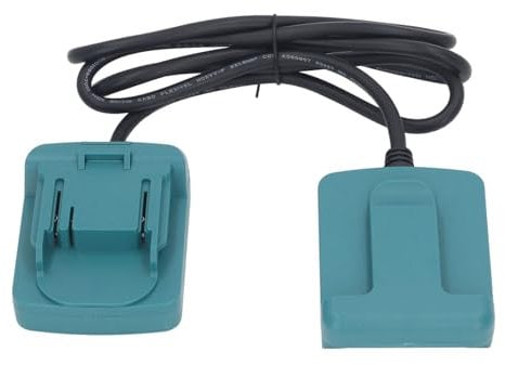 Kadimendium Battery Adapter Extension Wire Tool for WORX 5 Pin Lithium Ion Battery Converter Weight Reducing Plastic Housing with Cable and Hook for Tool