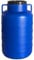 Plasteo® 60 Liter Weithalsfass Blau Rund mit Deckel und Henkeln, Lebensmittelecht und BPA-Frei, Futtertonne Kunststofffass Universalfass Deckelfass Wasserfass Regentonne Lagerfass