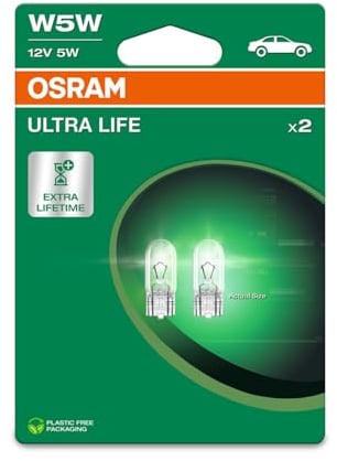 OSRAM ULTRA LIFE, W5W, Double Blister (2 lampes), white