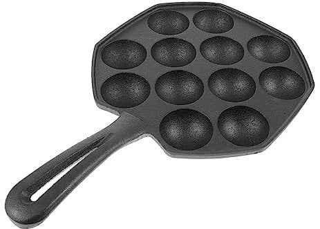 Amosfun Cookware 1pc Hot Pot Quail Egg Baking Pan Flat Skillet Egg Tray Egg Skillet Griddle Pan Pan Machine Egg Frying Pan Quail Egg Baking Tray Fry Pan Stainless Steel Black