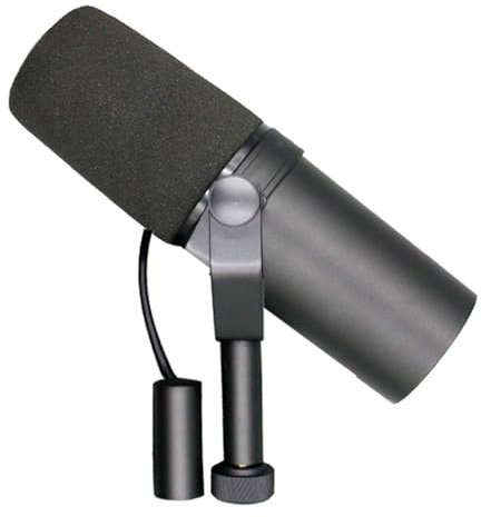 Microphone vocal dynamique professionnel SM7B avec réponse en fréquence fluide pour studio et radiodiffusion