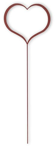 Gruber - großer Gartenstecker für Gartendeko und Balkon Deko | 730 x 255 mm Bodenstecker für Innen- und Außenbereich | Grabschmuck wetterfest, ideal als Gartendeko für draußen, Rot