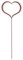 Gruber - großer Gartenstecker für Gartendeko und Balkon Deko | 730 x 255 mm Bodenstecker für Innen- und Außenbereich | Grabschmuck wetterfest, ideal als Gartendeko für draußen, Rot