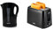 Geepas Electric Kettle & 2 Slice Bread Toaster Kitchen Combo Set | 2200W 1.7L Cordless Jug Kettle Boil Dry Protection & Auto Shut Off | 650W 6 Level with Browning Control & Crumb Tray | Black