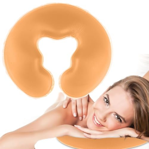Silikon Spa Kissen, Silikon Gesichtskissen, Gelkissen Massageliege Kopf, Gel Gesichtsauflage für Massagetisch, Spa-Massagegerät Schönheit Hautpflege Weiche Overlay Gesicht, Hautfarbe