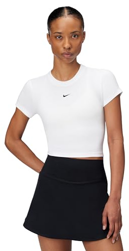 Nike Sportswear Chill Knit Kurz-T-Shirt Für Damen, White/Black, HF9538-101, S