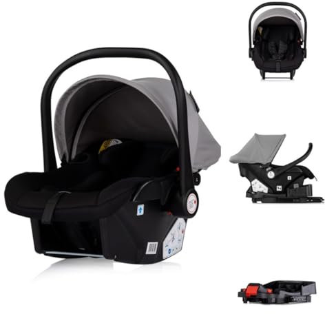 Chipolino Set Babyschale Isofix Basisstation Vista i-Size (40-87cm) verstellbar grau