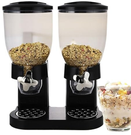 Generisch Cereal Container Storage, Dry Food Dispenser, Transparent Anti-Spill Design with Storage Jars for Kitchen Organisation, Rice, Snacks & Sweets