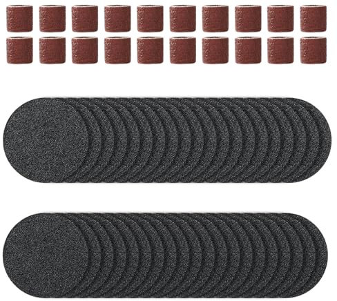 Lot de 60 disques abrasifs de rechange (20 papiers abrasifs avec grain 80, 20 papiers abrasifs avec grain 100, 20 limes à ongles) pour râpe électrique anti-callosités