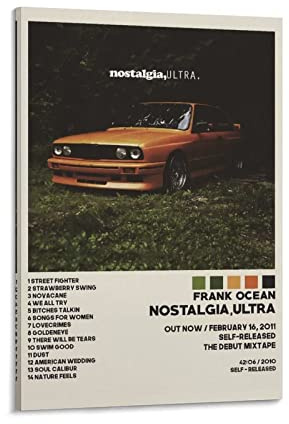 SDYYFF GemäLde Auf Leinwand 50 * 70cm Senza Cornice Frank Ocean - Nostalgia Ultra Posters Teens Girls Wall Art Home Decor Kitchen Decor