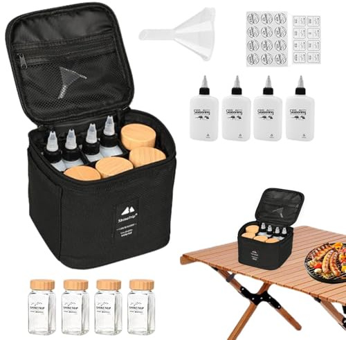 Gewürzaufbewahrungstasche Portable - 900d Oxford Stoff Gewürzhalter mit 4