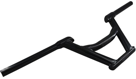 BMX-Lenker, 710 mm Länge, 31,8 mm/22,2 mm Klemme, Schwarz und Chrom (schwarz)