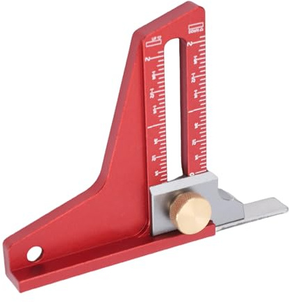 Garsent Tischkreissägen-Höhenmessgerät, Heim-Holzbearbeitungs-Höhenmesswerkzeug mit Magnet, Holzbearbeitungswerkzeug-Einstelllehre-Setup-Blöcke für Tischkreissägen-Fräser, (0-2 Zoll Zoll)
