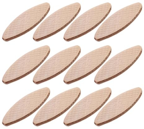 NUSITOU Joining Biscuits with Jointing Strength and Expansion on Contact with Water-Based Glues Beech Wood for Tenon Machine 100pcs Suitable for Workpiece and Plywood Woodwork Projects