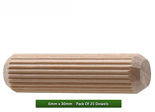 Fort Fasteners Wooden Dowel 6mm x 30mm Pack Of 25