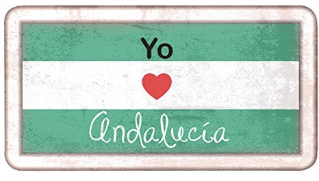 Nummernschildbeleuchtung Dekorativ 30,00 cm x 15,00 cm Liebe andalusischen | Deko Wand Aluminium 3 mm |