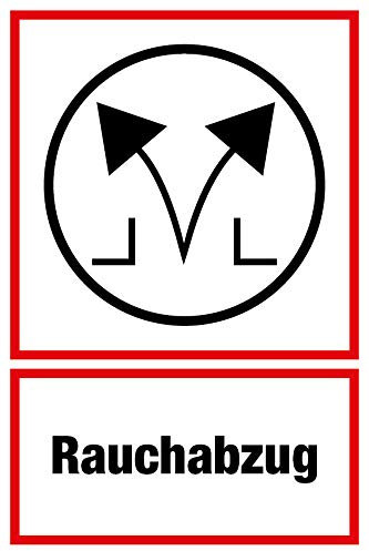 Brandschutzzeichen - Rauchabzug - Kunststoff, langnachleuchtend - 20 x 30 cm