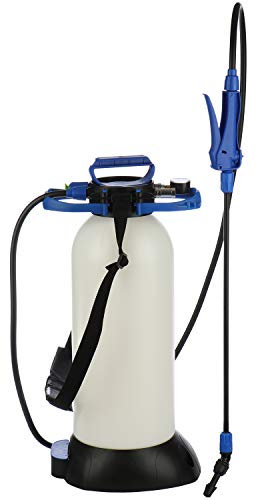 com-four® Drucksprüher mit Druckpumpe, Sprühflasche mit Druckanzeige, Manometer (01 Stück - 11 Liter)