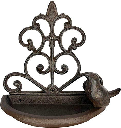 Selections Wall Mounted Wild Bird Seed Feeder in Decorative Cast Iron