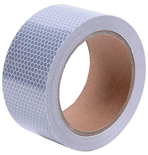 ONTWIE 5CM x 5M Reflektierendes Klebeband, Silber Marine Sicherheitsarmband Wasserdicht, Druckempfindliche Solas-Haftfolie für Automobile, Fahrräder, LKWs, Wohnmobile