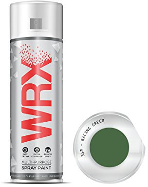 WRX Spray Paint Quality Brilliant Colours Perfect Finish All Purpose Interior Exterior Art Crafts Auto Home Furniture Garden (Racing Green)