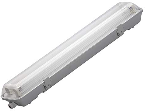 20W 60cm LED Wannenleuchte Feuchtraumleuchte Kellerleuchte inkl. LED Röhre Neutralweiß IP65 für innen und Außen